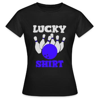 chemise porte-bonheur bowling - T-shirt Femme - noir - Devant - AI Model Female 172 dark (172cm)