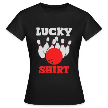 chemise porte-bonheur bowling - T-shirt Femme - noir - Devant - AI Model Female 172 dark (172cm)