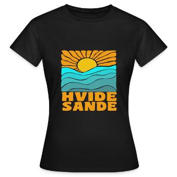Hvide Sande Dänemark - Frauen T-Shirt - Schwarz - Vorne - AI Model Female 172 dark (172cm)