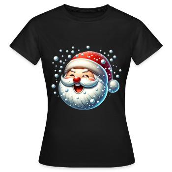 Snow Snowballs Christmas Funny Comic - Women's T-Shirt - black - Front - AI Model Female 172 dark (172cm)