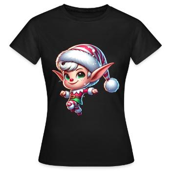 Elfe - Frauen T-Shirt - Schwarz - Vorne - AI Model Female 172 dark (172cm)