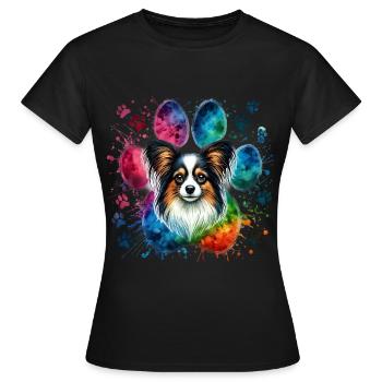 Papillon Art - Frauen T-Shirt - Schwarz - Vorne - AI Model Female 172 dark (172cm)