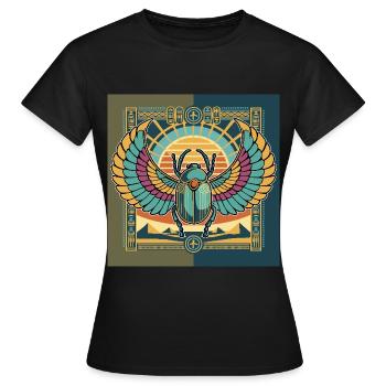 KHEPRI Dieu du Soleil Levant - T-shirt Femme - noir - Devant - AI Model Female 172 dark (172cm)