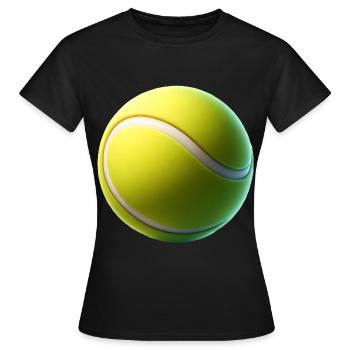Tennis Tennis Ball - Women's T-Shirt - black - Front - AI Model Female 172 dark (172cm)