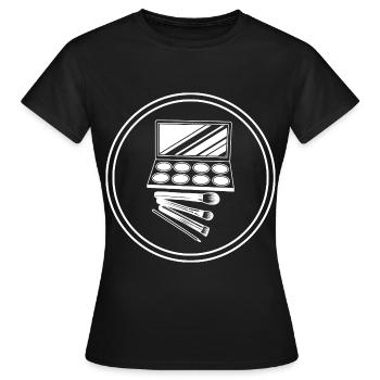 Make Up Kosmetik Icon - Frauen T-Shirt - Schwarz - Vorne - AI Model Female 172 dark (172cm)