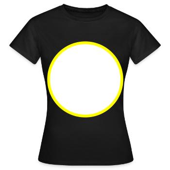 Symbole de cercle vide - T-shirt Femme - noir - Devant - AI Model Female 172 dark (172cm)
