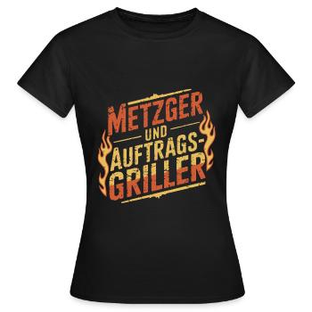 Metzger und Auftragsgriller - Frauen T-Shirt - Schwarz - Vorne - AI Model Female 172 dark (172cm)