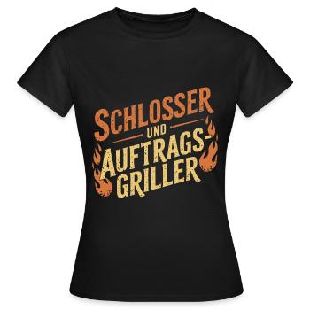 Schlosser und Auftragsgriller - Frauen T-Shirt - Schwarz - Vorne - AI Model Female 172 dark (172cm)
