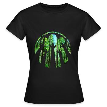 Forêt - T-shirt Femme - noir - Devant - AI Model Female 172 dark (172cm)