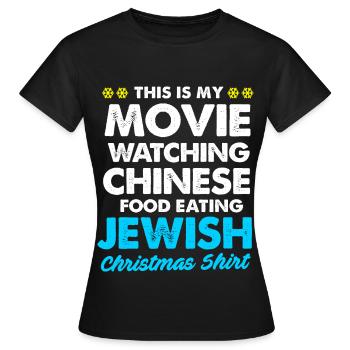 Hanoucca Noël Hanoukka Hanoucca Menorah - T-shirt Femme - noir - Devant - AI Model Female 172 dark (172cm)