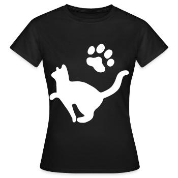 Chat Animal de compagnie - T-shirt Femme - noir - Devant - AI Model Female 172 dark (172cm)