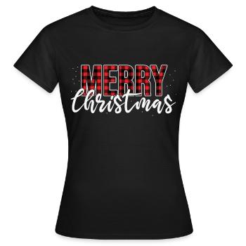 Frohe Weihnachten - Frauen T-Shirt - Schwarz - Vorne - AI Model Female 172 dark (172cm)