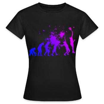 Paddle Tennis Paddle Women's Paddle Court Paddle Tennis - Women's T-Shirt - black - Front - AI Model Female 172 dark (172cm)