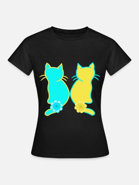 Hauskatze Katzen Katze Haustiere Ukraine - Frauen T-Shirt - Schwarz