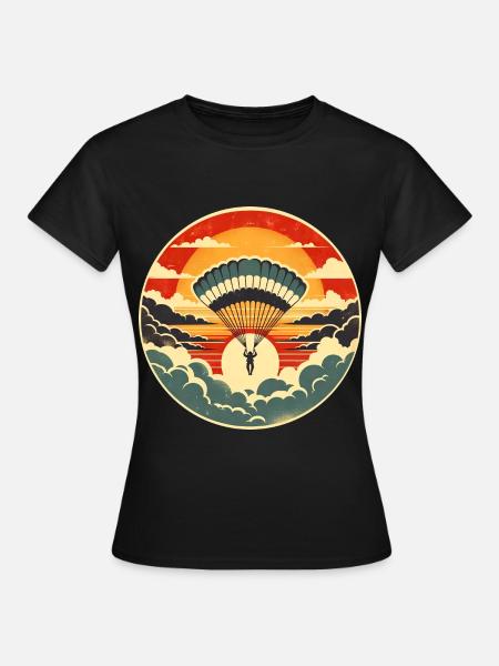 Fallschirmspringer Fallschirmspringen - Frauen T-Shirt - Schwarz