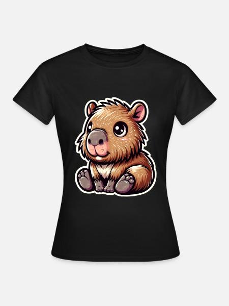 Capybara - Frauen T-Shirt - Schwarz