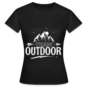 Équipe Plein air - T-shirt Femme - noir - Devant - AI Model Female 172 dark (172cm)