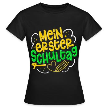 Einschulung Erster Schultag - Frauen T-Shirt - Schwarz - Vorne - AI Model Female 172 dark (172cm)