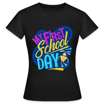 Scolarisation des écoliers - T-shirt Femme - noir - Devant - AI Model Female 172 dark (172cm)