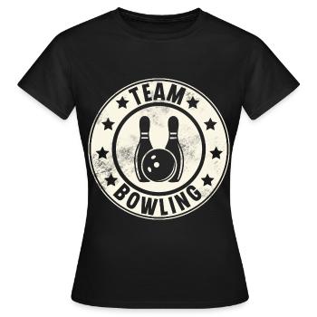 Équipe de bowling - T-shirt Femme - noir - Devant - AI Model Female 172 dark (172cm)