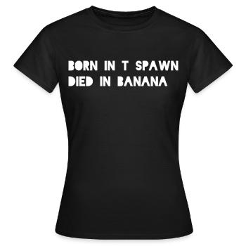 CS2_Born_in_T_Spawn - T-shirt Femme - noir - Devant - AI Model Female 172 dark (172cm)