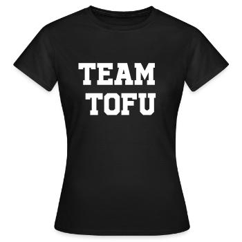 TEAM TOFU - Women's T-Shirt - black - Front - AI Model Female 172 dark (172cm)
