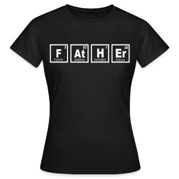 Father Periodische Tabelle - Frauen T-Shirt - Schwarz - Vorne - AI Model Female 172 dark (172cm)
