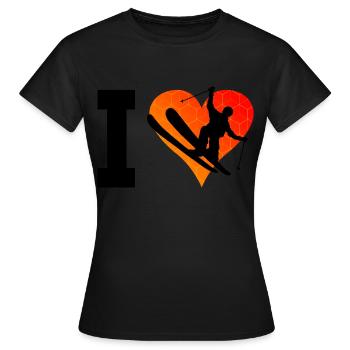 Ski Freestyle Freestyle Ski Slopestyle Herren - Frauen T-Shirt - Schwarz - Vorne - AI Model Female 172 dark (172cm)