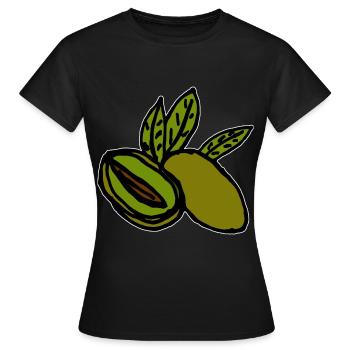 Olives Méditerranée - T-shirt Femme - noir - Devant - AI Model Female 172 dark (172cm)