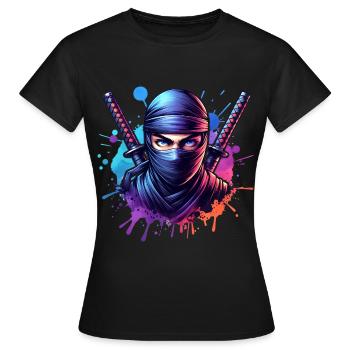 Ninja - T-shirt Femme - noir - Devant - AI Model Female 172 dark (172cm)