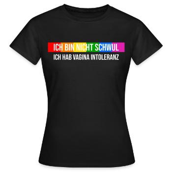 Pas gay mais intolérant au vagin - T-shirt Femme - noir - Devant - AI Model Female 172 dark (172cm)