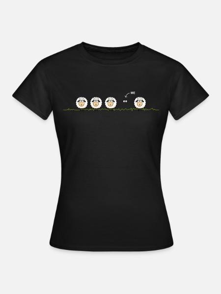 Schwarzes Schaf – Illustration - Frauen T-Shirt - Schwarz