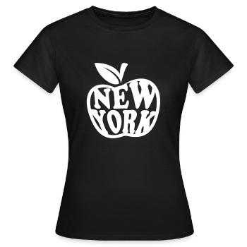 Big Apple New York NYC - Frauen T-Shirt - Schwarz - Vorne - AI Model Female 172 dark (172cm)