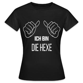 Halloween Party Funny T-Shirt - Women's T-Shirt - black - Front - AI Model Female 172 dark (172cm)