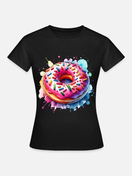 Donut - Frauen T-Shirt - Schwarz