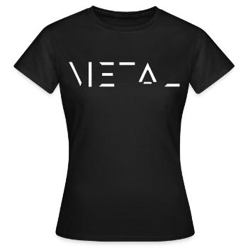 Metal minimaliste cadeau métalleux, groupe concert - T-shirt Femme - noir - Devant - AI Model Female 172 dark (172cm)