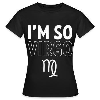 Sternzeichen Jungfrau - Frauen T-Shirt - Schwarz - Vorne - AI Model Female 172 dark (172cm)