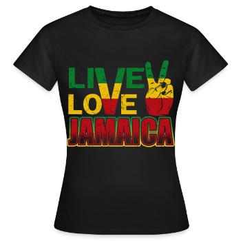 Jamaica Love Jamaica - Women's T-Shirt - black - Front - AI Model Female 172 dark (172cm)