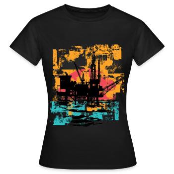 Travailleurs des plates-formes pétrolières - T-shirt Femme - noir - Devant - AI Model Female 172 dark (172cm)