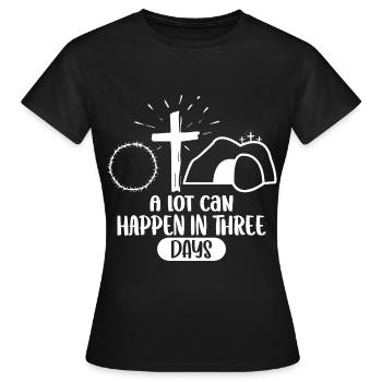 Easter - Celebrate the Resurrection of Jesus - Women's T-Shirt - black - Front - AI Model Female 172 dark (172cm)