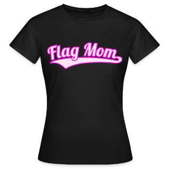 Flag Mom Américain Flag Football Maman Femmes - T-shirt Femme - noir - Devant - AI Model Female 172 dark (172cm)
