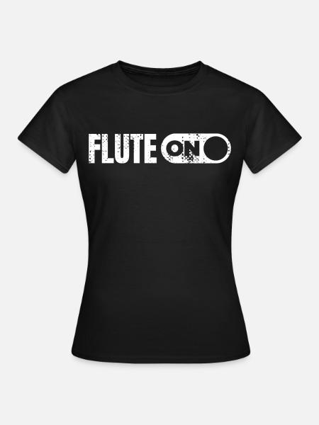 Flötenmusik - Frauen T-Shirt - Schwarz