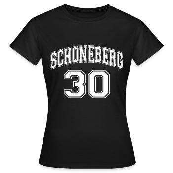 SCHÖNEBERG 30 Nostalgia Design Code postal du quartier de Berlin - T-shirt Femme - noir - Devant - AI Model Female 172 dark (172cm)