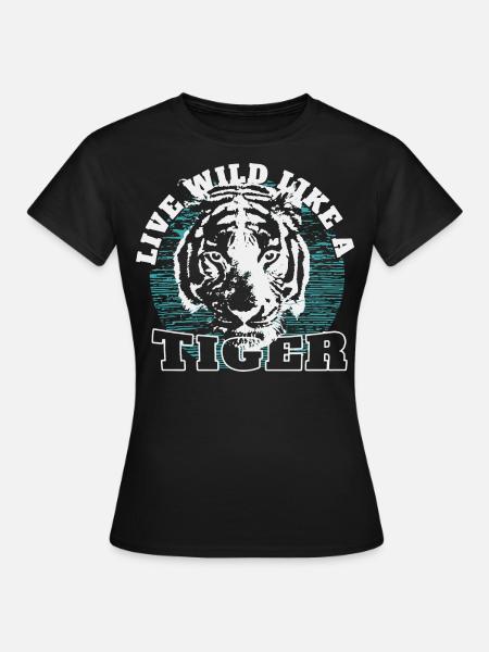 Tiger - Dame-T-shirt - sort