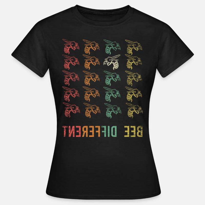 Bee Different saying beekeeper beekeeper bee bees - Women's T-Shirt - black