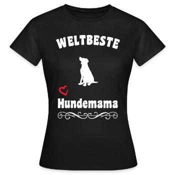 Hundemama - Frauen T-Shirt - Schwarz - Vorne - AI Model Female 172 dark (172cm)