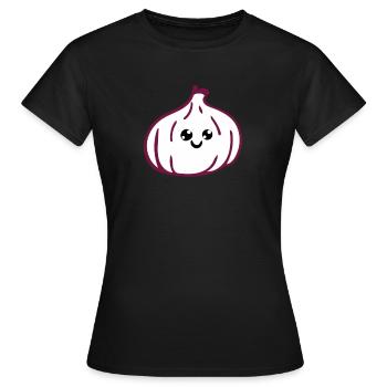 Knoblauch - Frauen T-Shirt - Schwarz - Vorne - AI Model Female 172 dark (172cm)