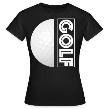 Balle de golf - T-shirt Femme - noir - Devant - AI Model Female 172 dark (172cm)