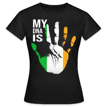 My DNA Is Irish, Irish Hand, Ireland Flag, Irish - Frauen T-Shirt - Schwarz - Vorne - AI Model Female 172 dark (172cm)
