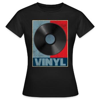 Disque phonographe en vinyle Vintage Musique Rétro DJ Cadeau - T-shirt Femme - noir - Devant - AI Model Female 172 dark (172cm)